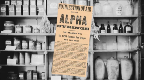 Alpha Syringe Vintage Ad