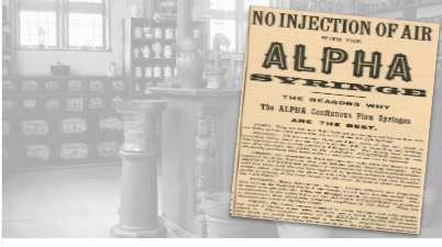Alpha Syringe Vintage Ad