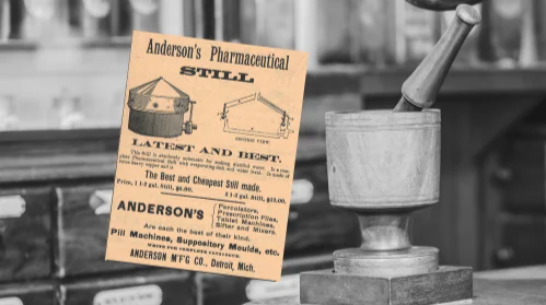 Anderson's Pharmaceutical Still Vintage Ad
