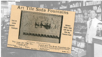 Art Tile Soda Fountain Vintage Ad