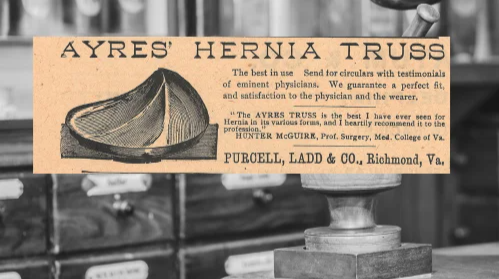 Ayers Hernia Truss Vintage Ad