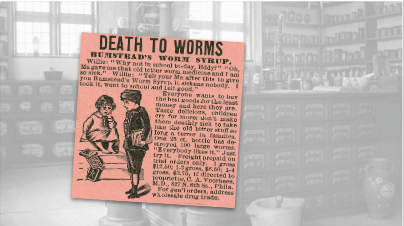 Bumstead's Worm Syrup Vintage Ad
