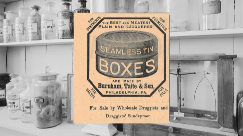 Burnham, Taite & Son Seamless Tin Boxes Ad