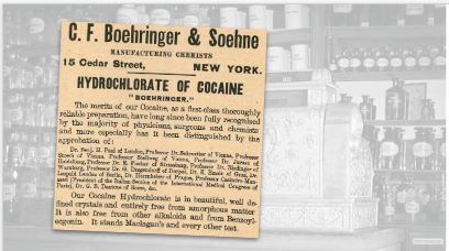 C.F. Boehringer & Soehne Hydrochlorate of Cocaine Vintage Ad