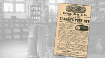Clarke's Pure Rye Vintage Ad