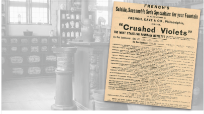 Crushed Violets Vintage Pharmacy Ad
