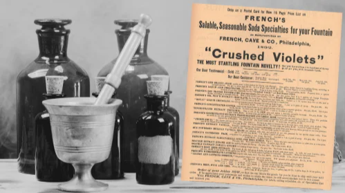 Crushed Violets Vintage Pharmacy Ad
