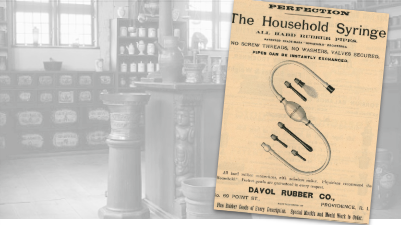 Davol  Rubber Household Syringe Vintage Ad