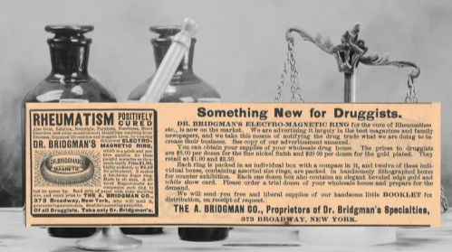Dr. Bridgman's Electro-Magnetic Ring Vintage Ad