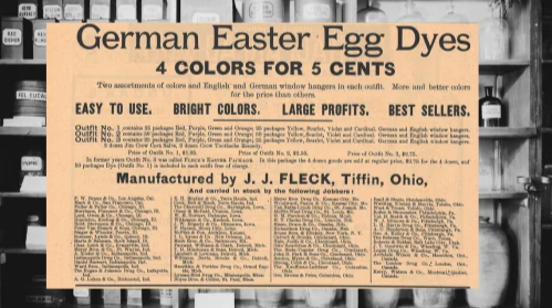 German Easter Egg Dyes Vintage Ad