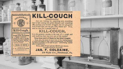 Goldaine's Kill-Cough Vintage Ad