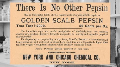 Golden Scale Pepsin Vintage Ad