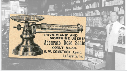 H.W. Comstock Dose Scale Vintage Ad