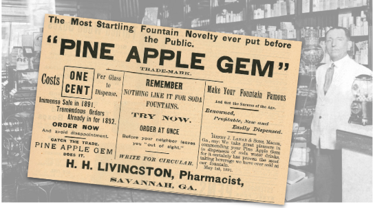 H. H. Livingston Pine Apple Gem Vintage Ad