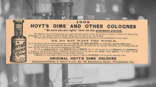Hoyt's Cologne Vintage Ad