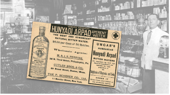 Hunyadi Arpad Aperient Water Vintage Ad