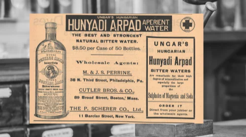 Hunyadi Arpad Aperient Water Vintage Ad