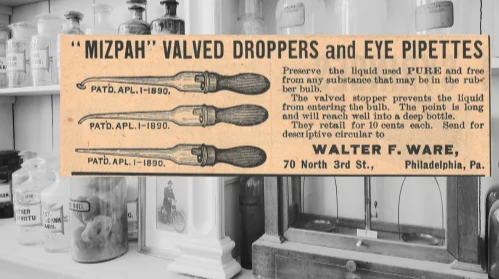 Mizpah Valved Droppers Vintage Ad