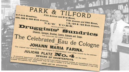 Park & Tilford Vintage Druggists' Sundries Ad