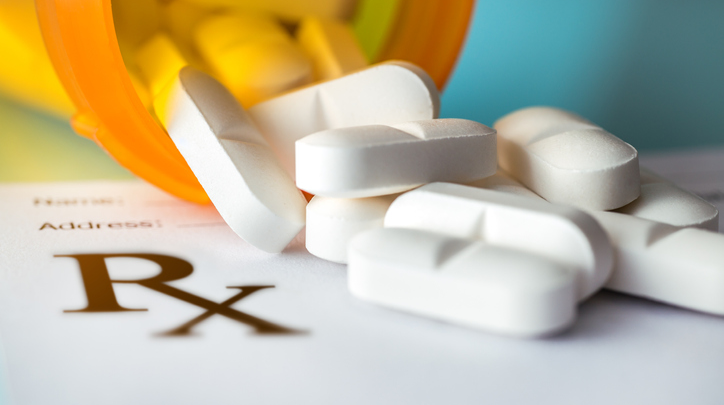 Pills Spilled on Rx Prescription