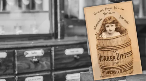 Quaker Bitters Vintage Pharmacy Ad