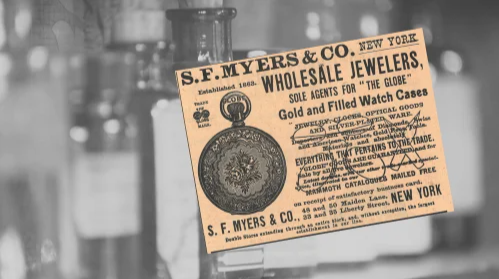 S.F. Myers Wholesale Jewelers Vintage Ad