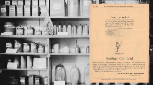 Sniffin's Celluloid Vintage Pharmacy Ad