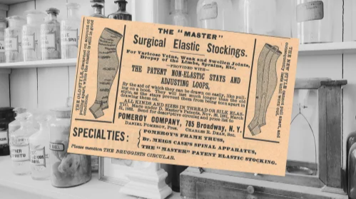 Surgical Elastic Stockings Vintage Ad