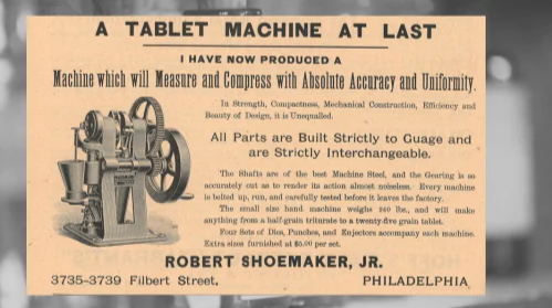 Tablet Machine Vintage Ad
