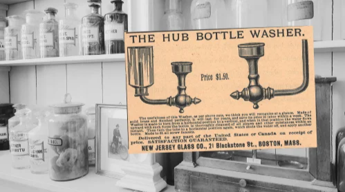 The Hub Bottle Washer Vintage Pharmacy Ad