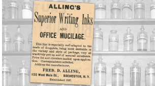 Vintage Alling's Superior Writing Inks Ad