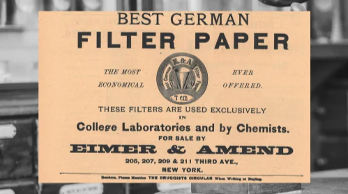 Vintage Eimer & Amend Filter Paper Ad