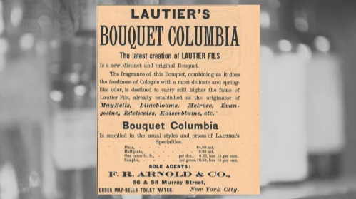 Vintage Lautier's Columbia Bouquet Ad
