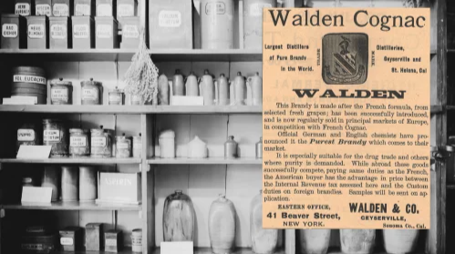 Walden Cognac Vintage Ad