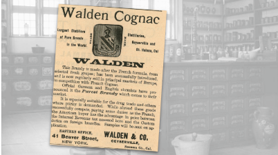 Walden Cognac Vintage Ad