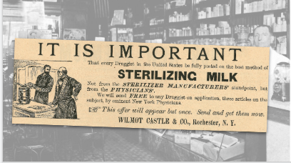 Wilmot Castle Sterilizing Milk Vintage Ad